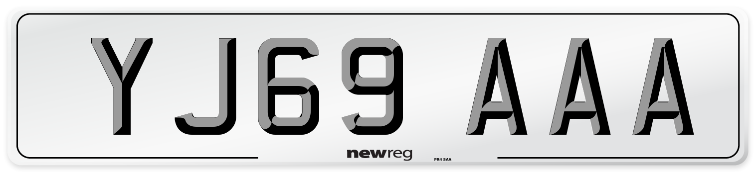 YJ69 AAA Number Plate from New Reg